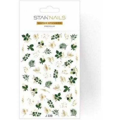 Starnails 2D vodolepky/obtisky PREMIUM J339 – Zboží Dáma
