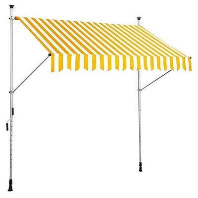 SUNFUN Markýza s upínacími svorkami, žlutá/bílá, 3 x 1,3 m – Hledejceny.cz