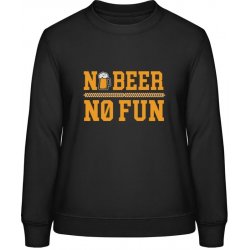 AWDis Sweat mikina Pivní design No Beer No Fun Černá