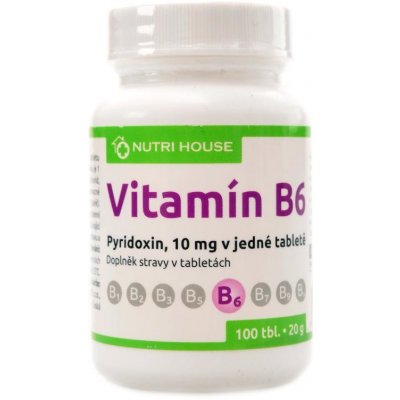 Nutrihouse Vitamín B6 Pyridoxin 100 tablet – Zboží Mobilmania