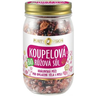 Purity Vision Růžová koupelová sůl 400 g