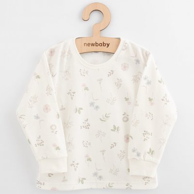 Dětské bavlněné tričko s dlouhým rukávem New Baby Kindergarten květinky – Zboží Mobilmania