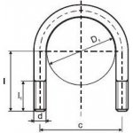 Třmen 'U' M8x46x20x20 4.8 ZB / balení 120 ks – Sleviste.cz
