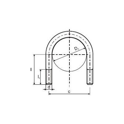 Třmen 'U' M8x46x20x20 4.8 ZB / balení 120 ks – Sleviste.cz