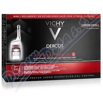 Vichy Dercos Aminexil Clinical 5 cílená péče proti vypadávání vlasů pro muže Multi-Target Anti-Hair Loss Treating Care 21 x 6 ml