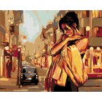 ZUTY Malování podle čísel OSAMĚLÁ ŽENA NA ULICI 40 x 50 cm – Sleviste.cz