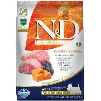 N&D Pumpkin Dog Adult Mini Grain Free Lamb & Blueberry 7 kg – Zbozi.Blesk.cz