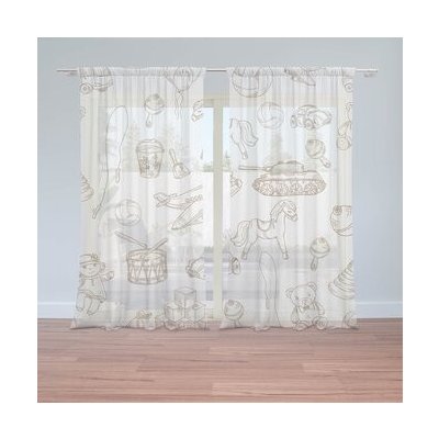 Sablio Záclony Dětská doprava: 2ks 150x250cm – Hledejceny.cz