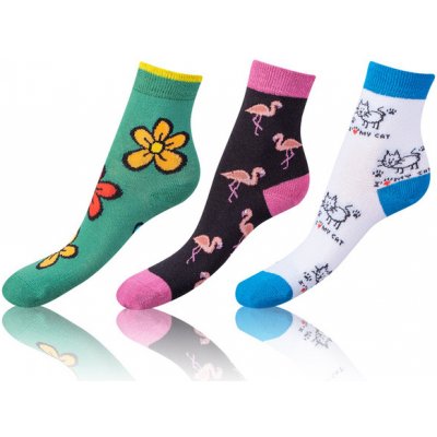 CRAZY KIDS SOCKS Dětské bláznivé ponožky 3 páry bílá zelená černá – Zboží Mobilmania