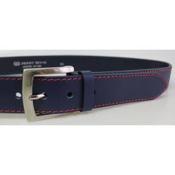 Penny Belts 25-1-1C-56 pánský kožený opasek modrý