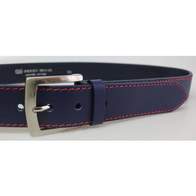 Penny Belts 25-1-1C-56 pánský kožený opasek modrý – Zboží Dáma
