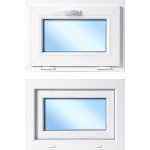 OknaDvereNaMiru.cz Plastové okno sklopné, bílá / bílá, 80x60 cm – Hledejceny.cz