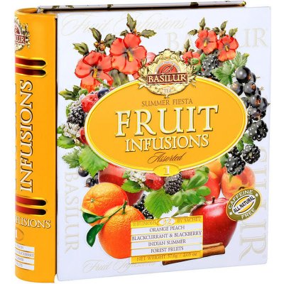 Basilur Fruit Infusions Book Summer Fiesta plech 32 x 1.8 g