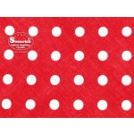 Soonrich látka na patchwork bílý puntík na červené ptw078 – Zboží Dáma