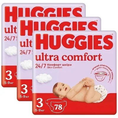 HUGGIES Ultra Comfort Mega 3 234 ks – Sleviste.cz