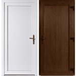 OknaDvereNaMiru.cz Vchodové plastové dveře Emily plné zlatý dub / bílá pravé otevírání ven 110 x 210 cm – Hledejceny.cz