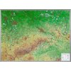 Nástěnné mapy Georelief Krušné hory, Sasko, Lužická jezera - plastická mapa 77 x 57 cm Varianta: bez rámu, Provedení: plastická mapa
