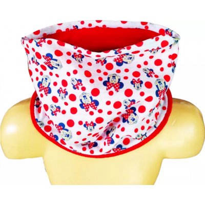 Sun City Nákrčník MINNIE všude polar fleece červenobílý – Zboží Dáma