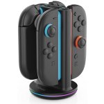 iPega SW2051 Nabíjecí Stanice s RGB pro JoyCon Ovladače Nintendo Switch 2 Black – Zboží Živě