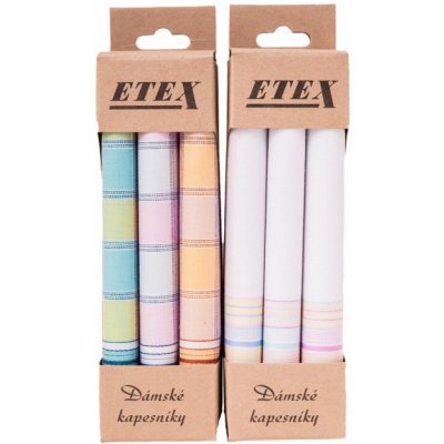 Dámské kapesníky Etex L40 3 ks – Zboží Dáma