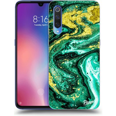 Pouzdro Picasee silikonové Xiaomi Mi 9 - Green Gold černé – Zbozi.Blesk.cz