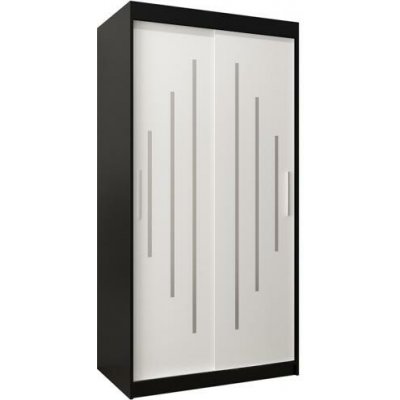 DobreSny York s posuvnými dveřmi 100 x 200 cm bílá / černá – Sleviste.cz