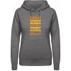 Dámská mikina s potiskem AWDis Hoodie mikina Design Great Taste for Great Moments Uhlíková