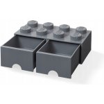 LEGO® úložný box 8 se zásuvkou 25 x 50 x 18 cm tmavě šedá – Hledejceny.cz