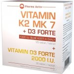 Pharma Activ Vitamín K2 MK-7 + D3 Forte 125 tablet + Vitamín D3 Forte 2000 IU 30 tablet – Hledejceny.cz
