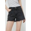 Dámské šortky Abercrombie & Fitch kraťasy dámské hladké high waist KI149.3177.975 černá