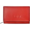 Peněženka Klasická dámská peněženka cavaldi malá kožená peněženka červená