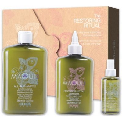 Echosline Maqui 3 Restoring Ritual šampon 385 ml + lotion 250 ml + olej 100 ml dárková sada