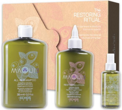 Echosline Maqui 3 Restoring Ritual šampon 385 ml + lotion 250 ml + olej 100 ml dárková sada