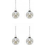 House Doctor Skleněná vánoční ozdoba Leaf Clear Gold set 4 ks, čirá barva, sklo – Hledejceny.cz