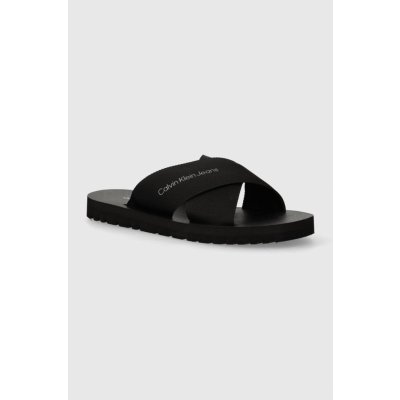 Calvin Klein Jeans CROSS SANDAL SLIPON RP IN BTW pánské Pantofle černá