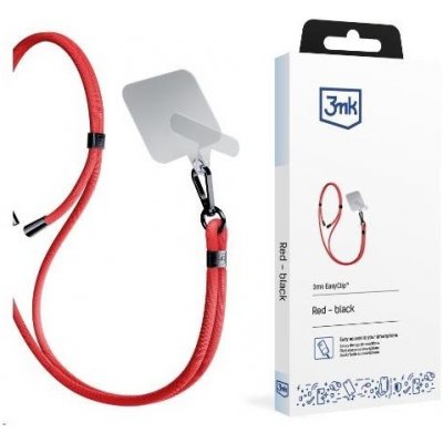 3mk EasyClip univerzální šňůrka pro telefony se zadním krytem červená – Zboží Mobilmania