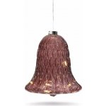 SIRIUS LED skleněný zvonek vínový 9 cm – Hledejceny.cz
