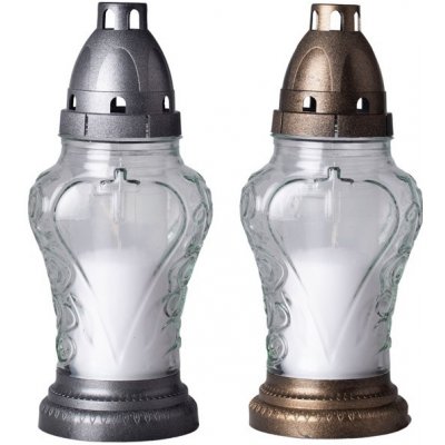 Hřbitovní sklo 21 cm vklad 70g 29h. srdce čirá mix - VÝPRODEJ – Sleviste.cz