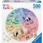 RAVENSBURGER Kulaté Kruh barev: Zvířata 500 dílků – Zbozi.Blesk.cz