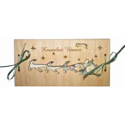 Dřevěné přání na peníze vánoční - Santa veze dárky – Hledejceny.cz