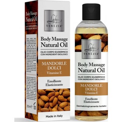 Lady Venezia Body Massage Natural Oil Mandorle Dolci tělový masážní přírodní olej ze sladkých mandlí 250 ml – Zboží Mobilmania