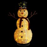 HangarStore.cz Dekorativní vánoční sněhulák s LED luxusní tkanina 120 cm 329761 – Hledejceny.cz