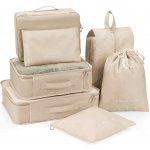 KUFRYPLUS Cestovní organizéry SN1355 hnědobéžová, 7 ks – Sleviste.cz