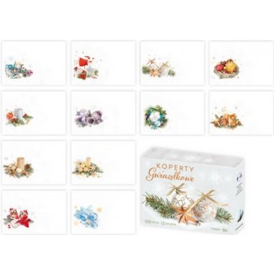 Obálka barevná vánoční 1ks – Zboží Živě