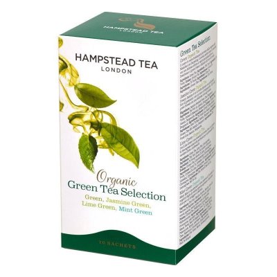 Hampstead Tea BIO Výběr zelených čajů zelený s limetkou s jasmínem s mátou 20 x 2 g – Zbozi.Blesk.cz