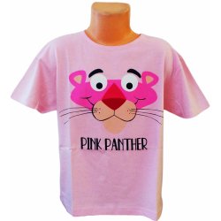 Eplusm dívčí tričko RŮŽOVÝ PANTER krátký rukáv růžové