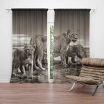 Sablio Závěs Lvice a lvíčata: 2ks 140x250cm – Hledejceny.cz