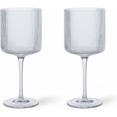 Ferm Living na červené víno Ripple ear čirá barva sklo 2 x 325 ml – Hledejceny.cz