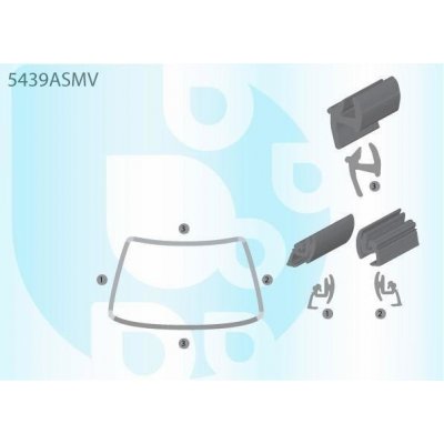 PILKINGTON Bauset (lišta) - čelního okna AS 5439ASMV – Sleviste.cz