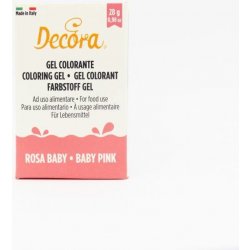 Decora Gelová barva světle růžová baby pink 28 g